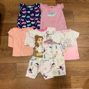 2T Girls Summer Pajamas Bundle